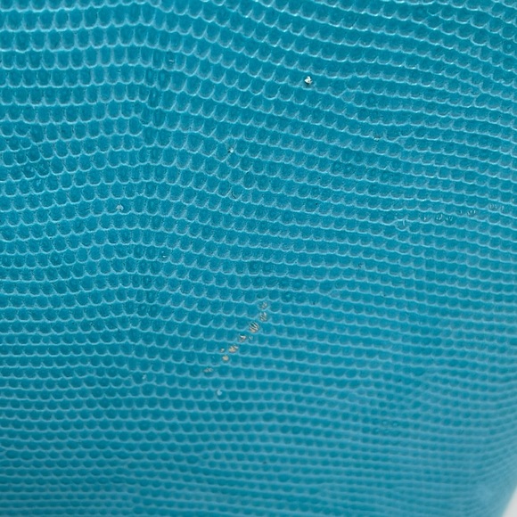 Talbots Vintage 1980s Teal Leather Bamboo Bag - Picture 4 of 16